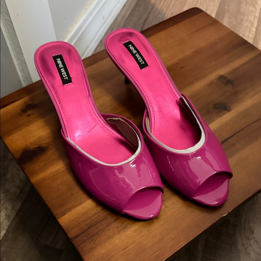 Nine West Fuchsia Peep-Toe Heels